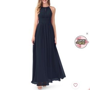 Azazie Bonnie Dark Navy bridesmaid Dress